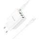 Мережевий зарядний пристрій BOROFONE BA79A Clever four-port PD20W(1C3A) charger set(C to iP) White (BA79ACLW)