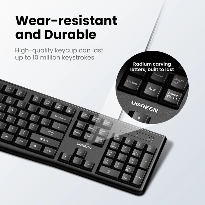 Комплект з  маніпулятора миші та клавіатури UGREEN Wired Keyboard and Mouse Combo (UGR-15217)
