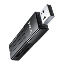 Хаб HOCO HB20 Mindful 2-in-1card reader(USB2.0) Black (6931474735201)