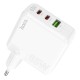 Мережевий зарядний пристрій HOCO C115A Header PD65W  GaN three-port(2C1A) charger White (6931474798312 )