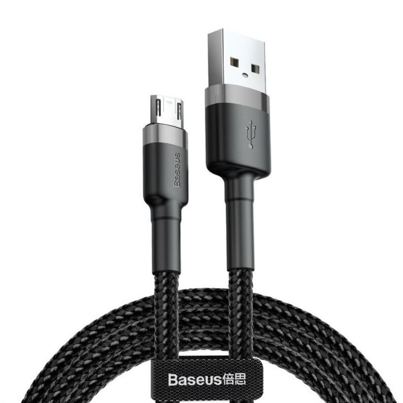 Кабель Baseus Cafule Cable USB For Micro 1.5A 2m Gray+Black (CAMKLF-CG1Y)