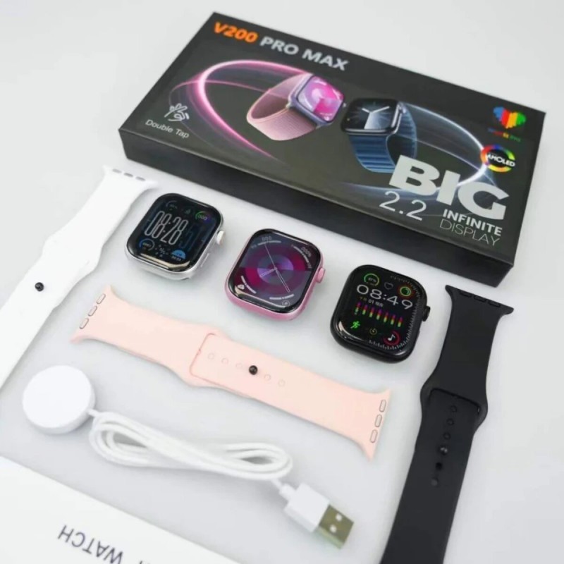 Смарт-годинник BIG V200 Pro Max IP65 Pink (V200PMPink)