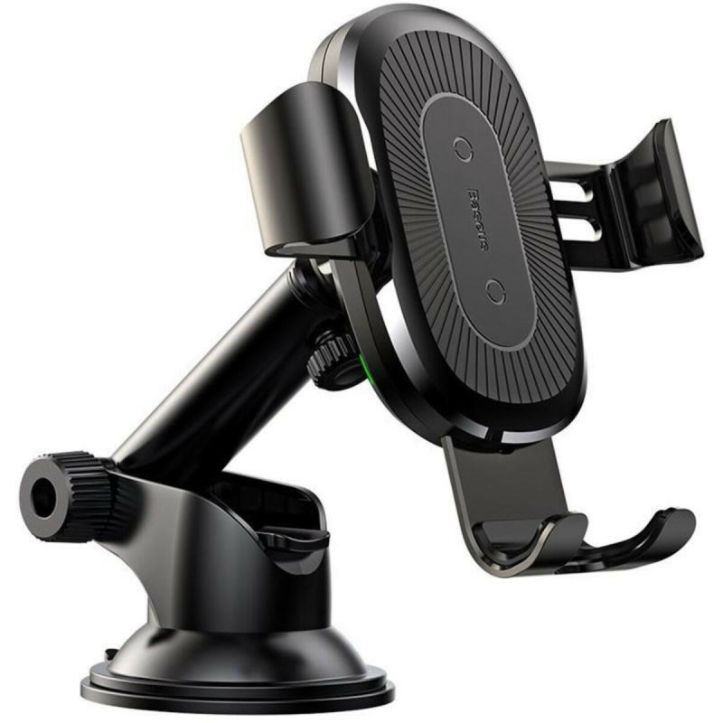 Тримач для мобiльного з БЗП Baseus Wireless Holder Osculum Type Black (WXYL-A01_)