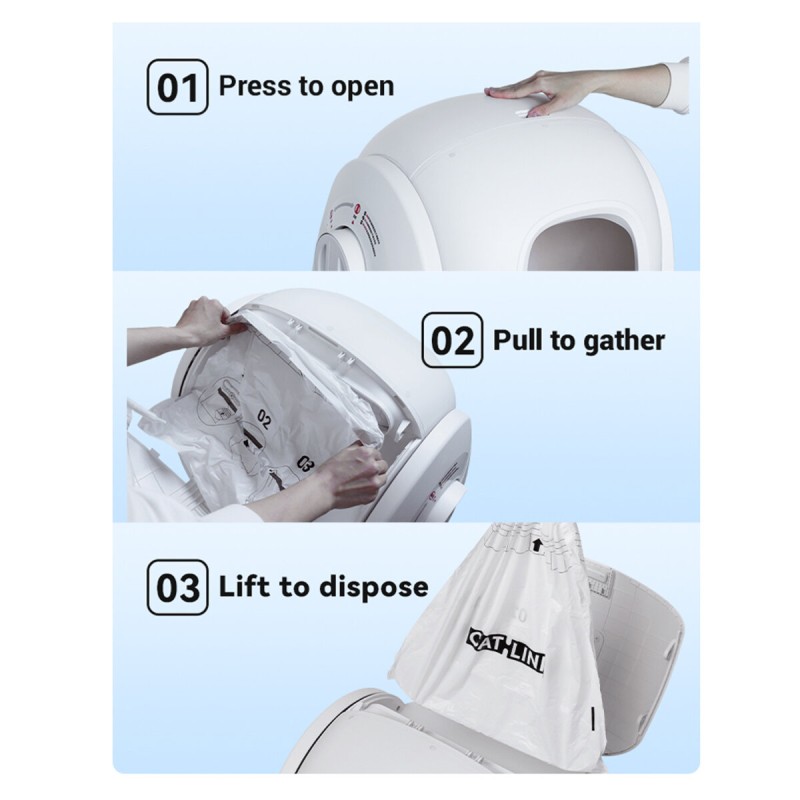 Мішки для сміття CATLINK For BAYMAX Cat Litter Box x 2 рулони (40 пакетів) (6972884750897)