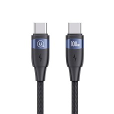 Кабель Usams US-SJ632 U85 Type-C To Type-C PD100W Aluminum Alloy Fast Charging & Data Cable black (SJ632USB01)