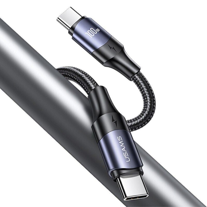 Кабель Usams US-SJ524 U71 Type-C To Type-C 100W PD Fast Charging & Data Cable 1.2m black (SJ524USB01)