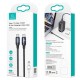 Кабель Usams US-SJ524 U71 Type-C To Type-C 100W PD Fast Charging & Data Cable 1.2m black (SJ524USB01)