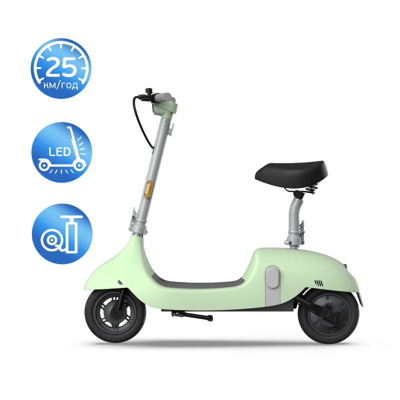 Електросамокат з сидінням OKAI Ceetle PRO EA10C Mint Green 10', 350(900)W, 25Km/h, 10,4Ah, 55Km, 20%,NFC, App, 29kg (EA10C-MG)