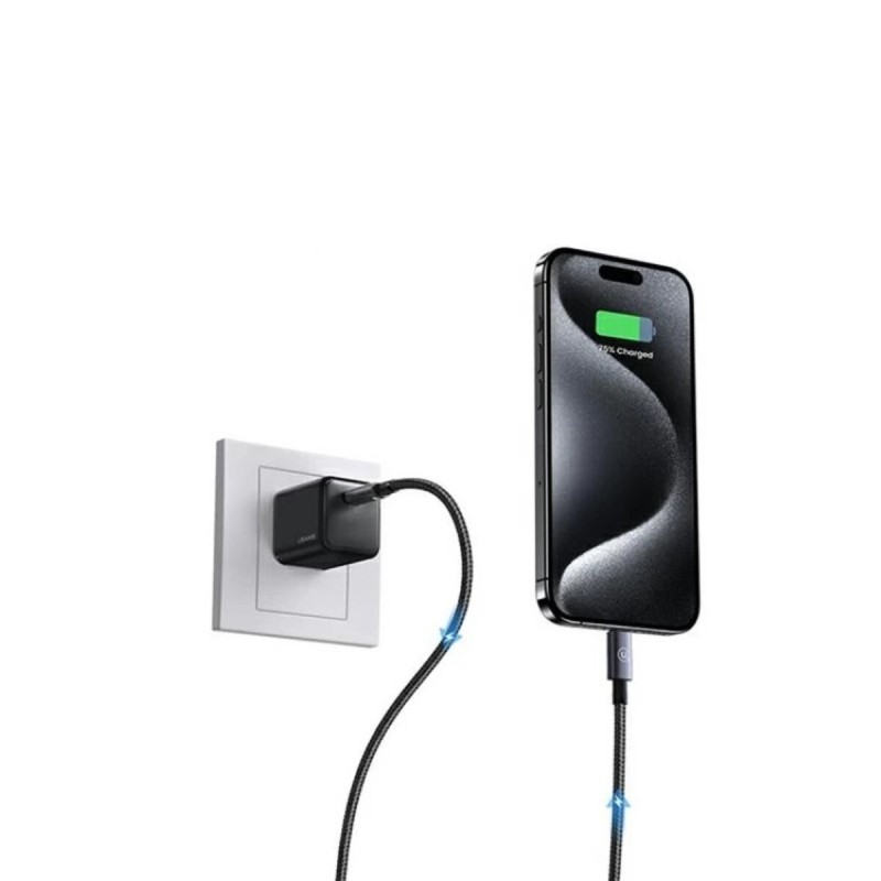 Кабель Usams US-SJ679 Type-C To Lightning 30W Aluminum Alloy Fast Charging & Data Cable -Sufeng Series tarnish 0.25m (SJ679USB01)