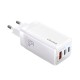Мережевий зарядний пристрій Usams US-CC110 T33 65W 3 Ports GaN Mini Fast Charger white (CC110TC02)