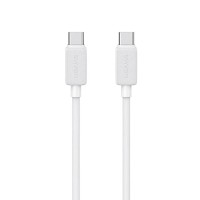 Кабель Usams US-SJ691 60W Striped Data Cable Type-C To Type-C-KY Series 1M white (SJ691USB02)