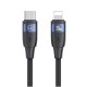 Кабель Usams US-SJ634 U85 Type-C To Lightning PD 30W Aluminum Alloy Fast Charging & Data Cable 1.2m black (SJ634USB01)
