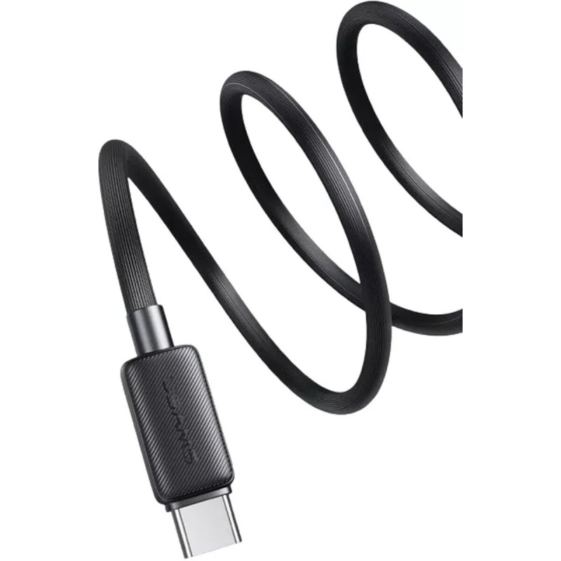 Кабель Usams US-SJ696 60W Striped Data Cable Type-C To Type-C-KY Series 2M black (SJ696USB01)