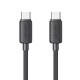 Кабель Usams US-SJ696 60W Striped Data Cable Type-C To Type-C-KY Series 2M black (SJ696USB01)