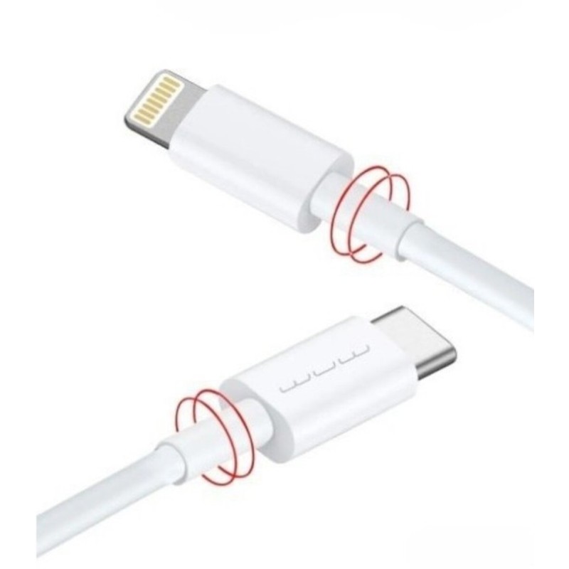 Кабель WUW-X181 Type-C to Lightning PD 20W white (6972573332731)