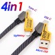 Кабель WUW-X207 USB 3 in 1 65W  black (6972573336524)
