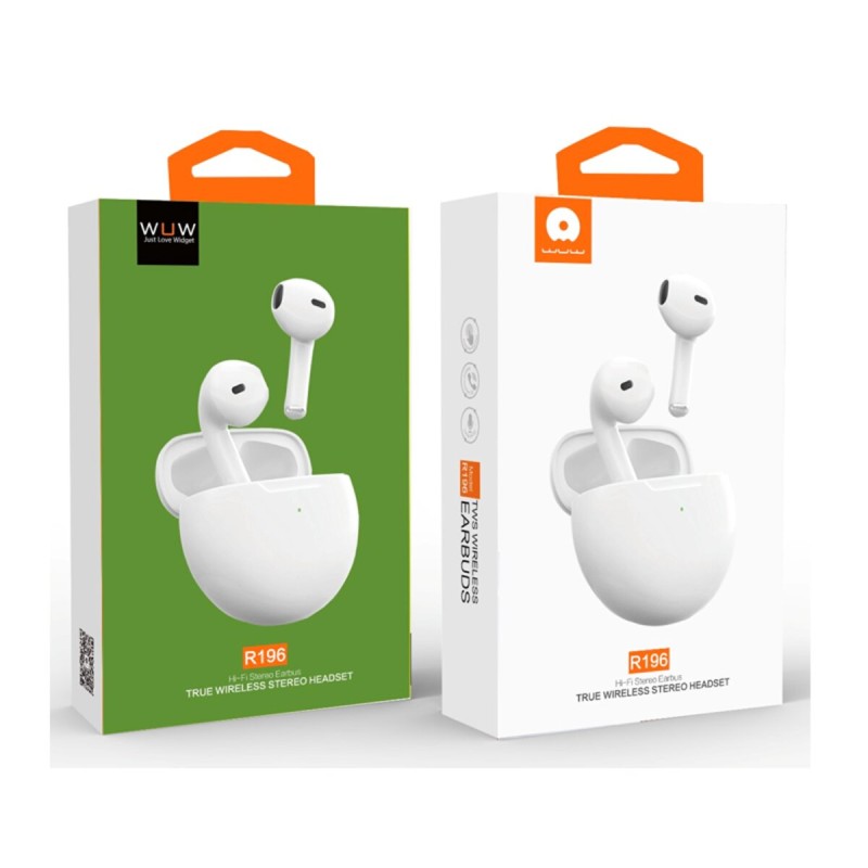 Bluetooth stereo гарнитура WUW-R196 white (6972573336456)