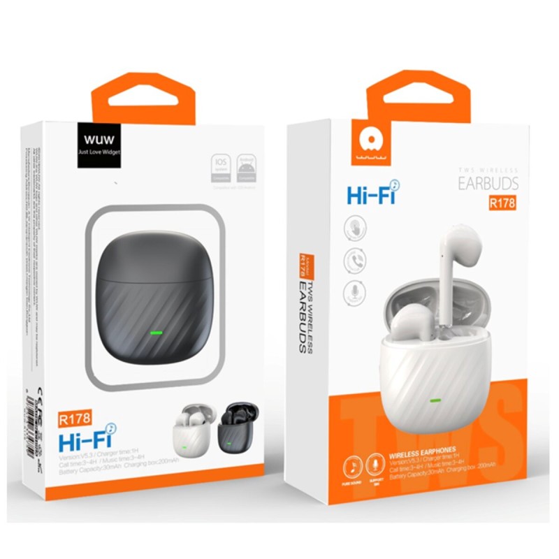 Bluetooth stereo гарнитура WUW-R178 black (6972573334759)