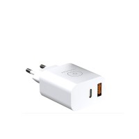 Зарядний пристрій WUW-C172 20W PD USB-C + USB QC3.0 18W white (6972573335381)