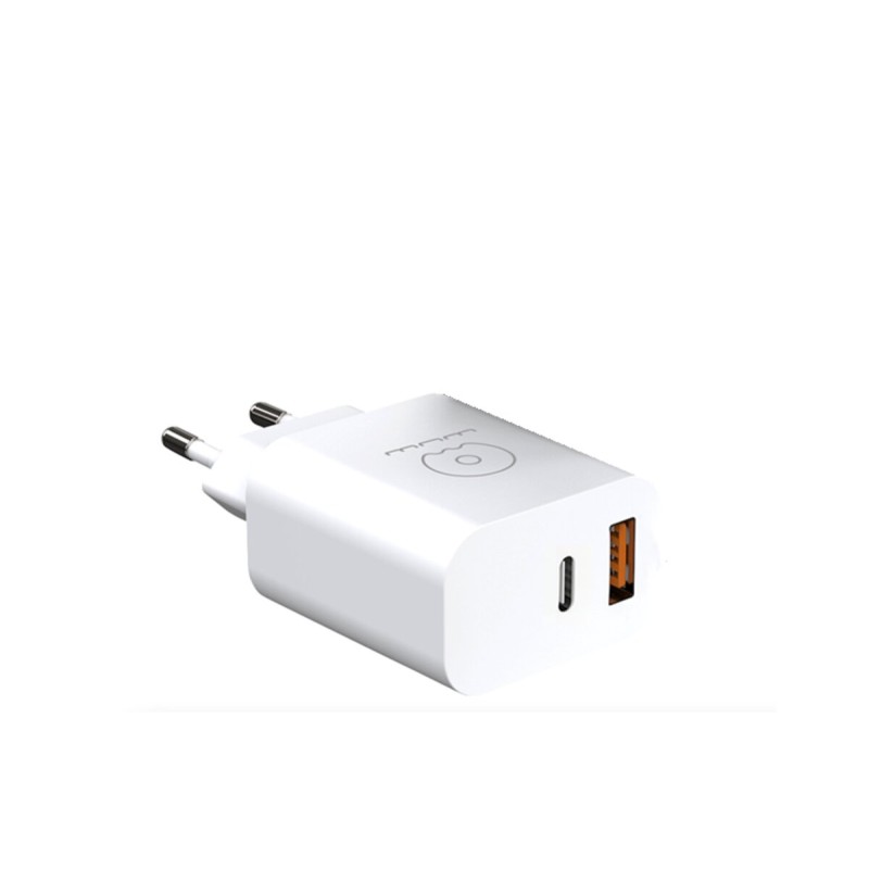 Зарядний пристрій WUW-C172 20W PD USB-C + USB QC3.0 18W white (6972573335381)