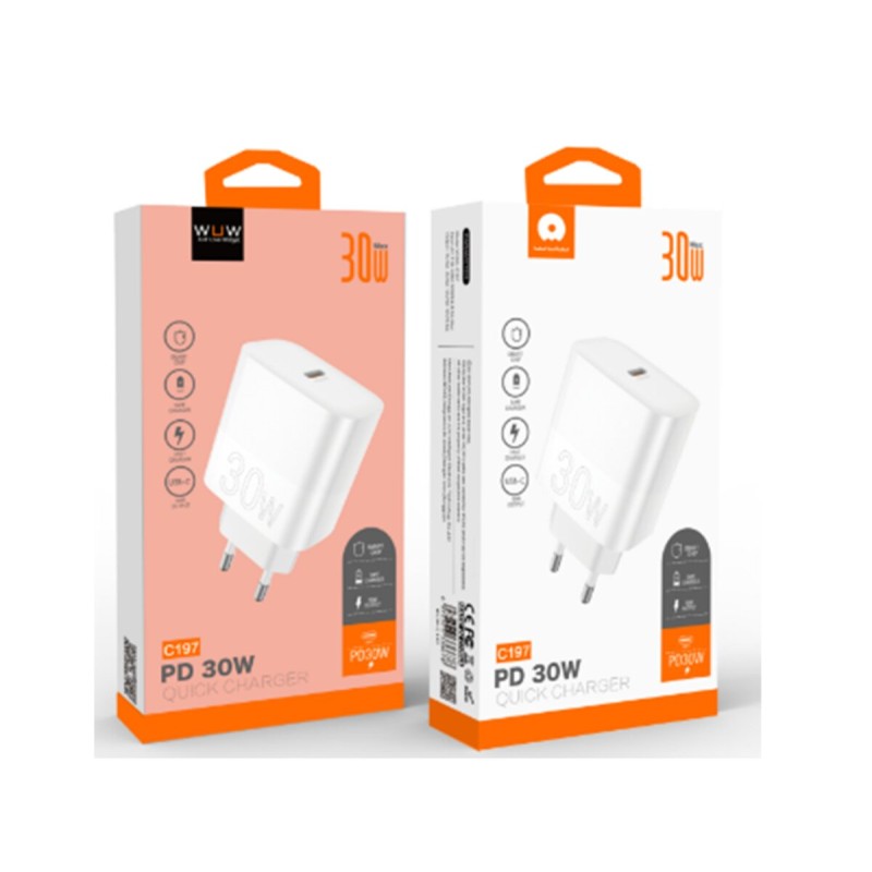 Зарядний пристрій WUW-C197 PD 30W white (6972573336678)