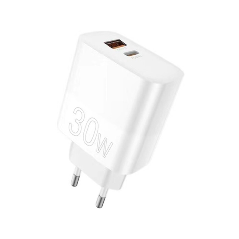 Зарядний пристрій WUW-C208 30W PD USB-C + USB QC3.0 18W white (6972573333417)