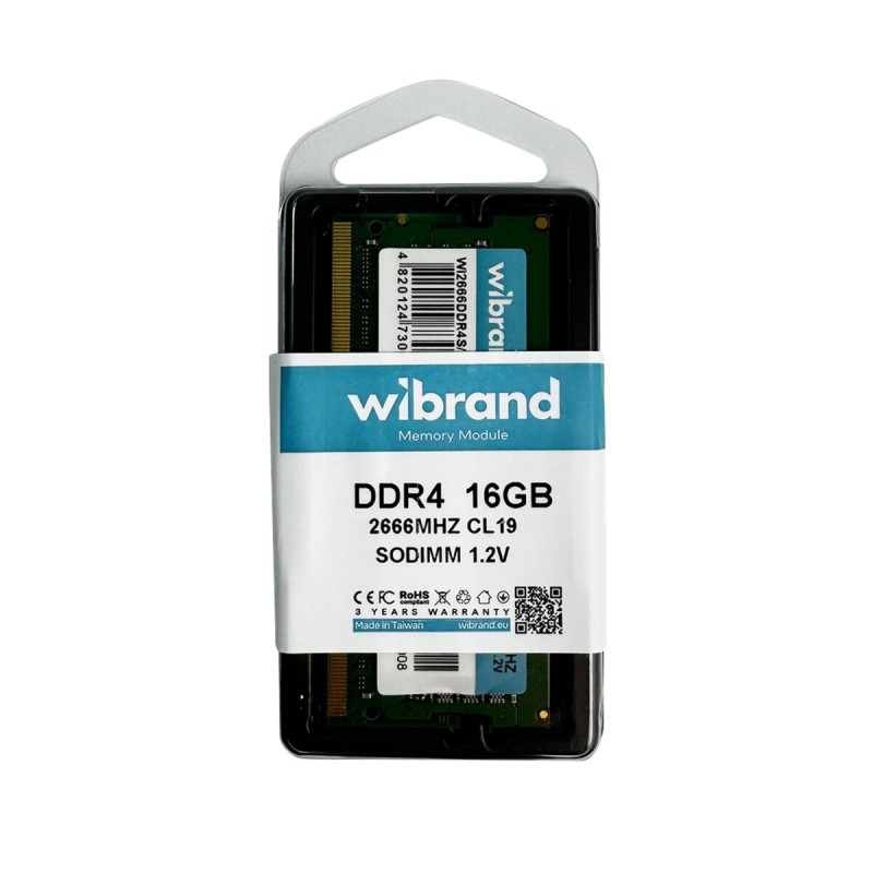 DDR4 Wibrand 16GB 2666MHz CL19 SODIMM (WI2666DDR4S/16GB)