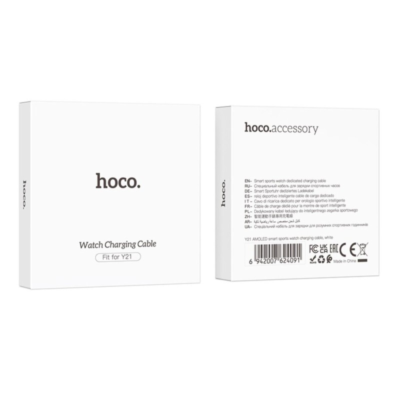 Бездротовий зарядний пристрій Hoco Y21 AMOLED Smart sports watch charging cable (6942007624091)