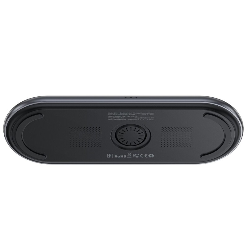 Бездротовий зарядний пристрій ACEFAST E19 Qi2 desktop 3-in-1 wireless charging holder Black (6974316283096)