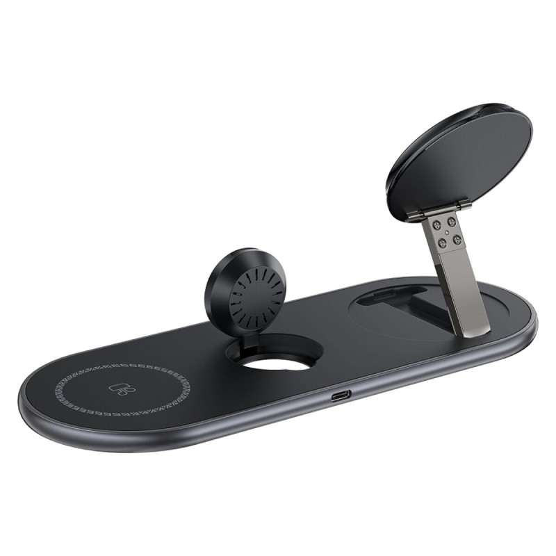 Бездротовий зарядний пристрій ACEFAST E19 Qi2 desktop 3-in-1 wireless charging holder Black (6974316283096)