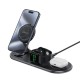 Бездротовий зарядний пристрій ACEFAST E19 Qi2 desktop 3-in-1 wireless charging holder Black (6974316283096)