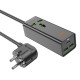 Мережевий подовжувач HOCO AC9A Talent PD30W(1C2A with 1 socket) desktop charger Black (6942007601634 )
