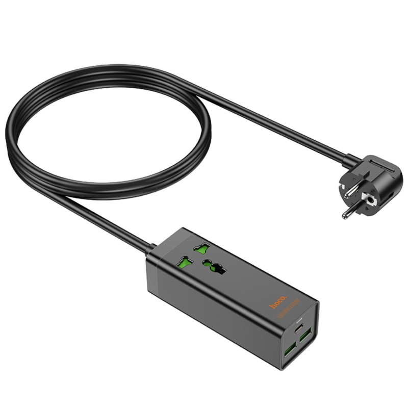Мережевий подовжувач HOCO AC9A Talent PD30W(1C2A with 1 socket) desktop charger Black (6942007601634 )