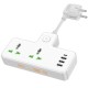 Мережевий подовжувач HOCO  AC11A Voyage 2-position expansion socket(1C3A) White (6942007607063 )