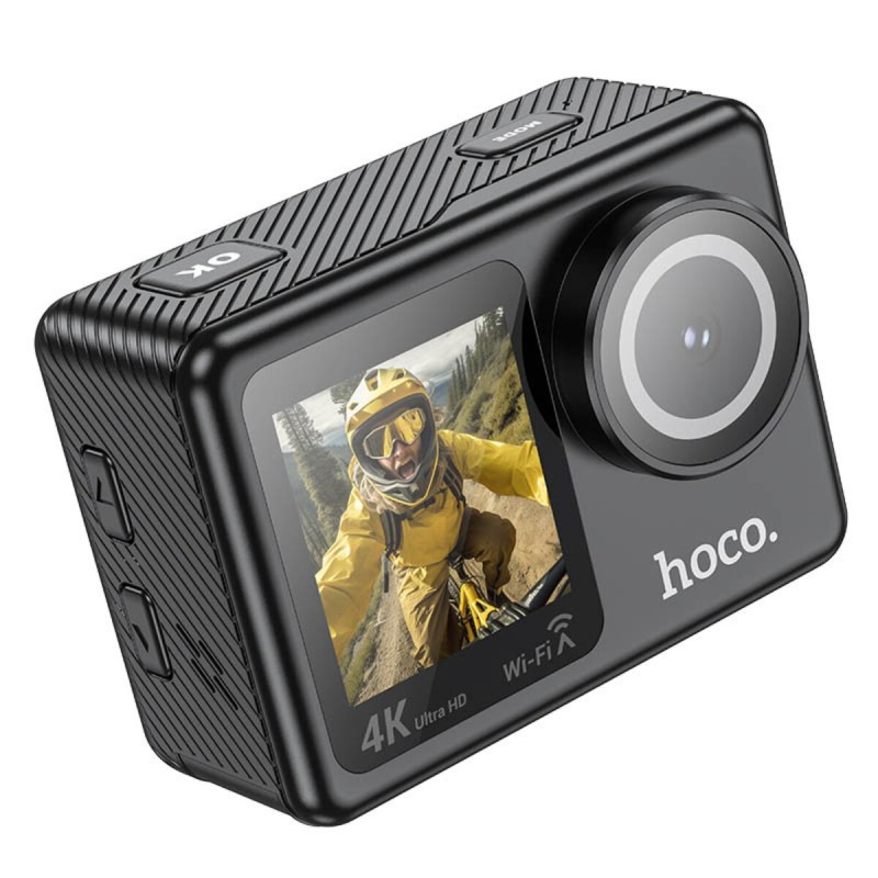 Екшен камера HOCO DV101 dual color screen sports camera Black (6942007616805)