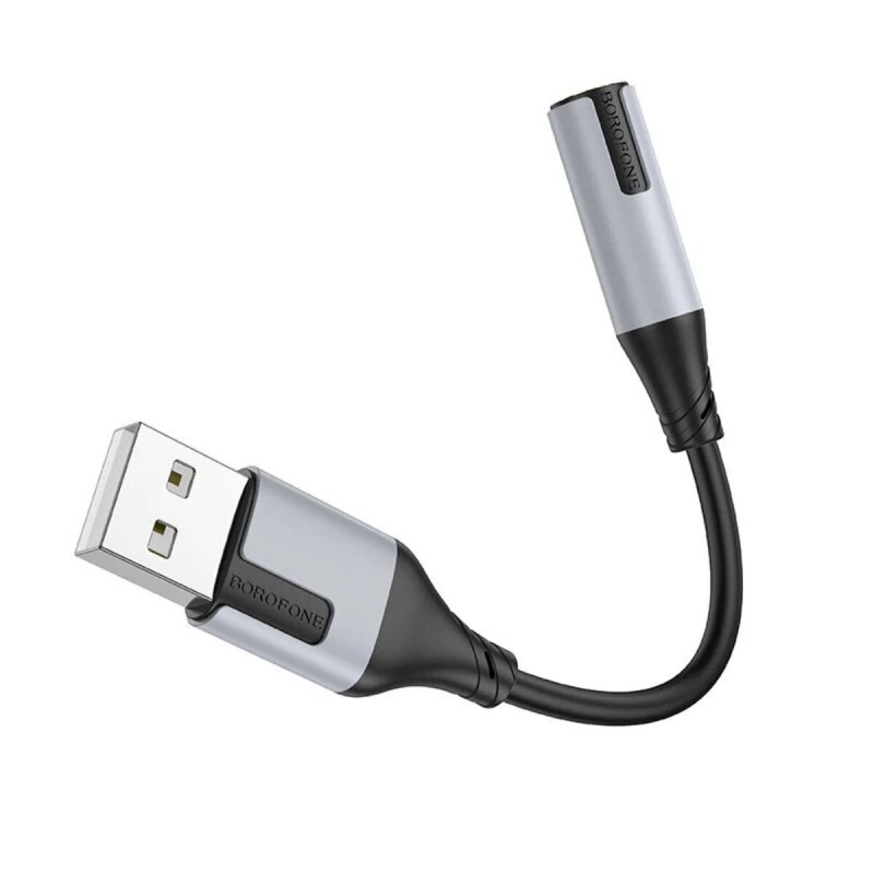 Адаптер BOROFONE BV19 Creator external sound card USB to 3.5mm Black (6941991108358)
