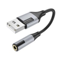 Адаптер BOROFONE BV19 Creator external sound card USB to 3.5mm Black (6941991108358)