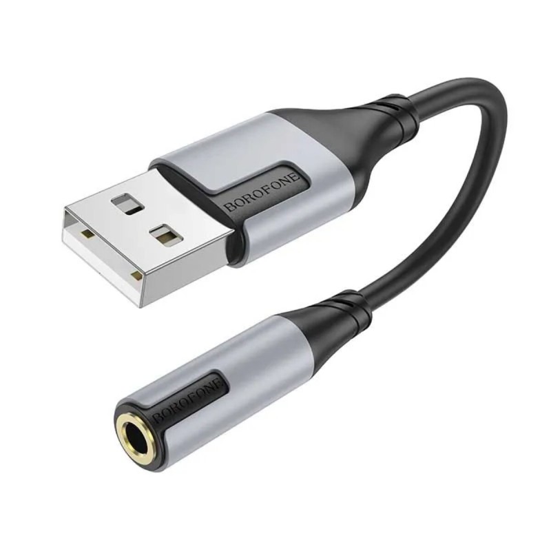 Адаптер BOROFONE BV19 Creator external sound card USB to 3.5mm Black (6941991108358)