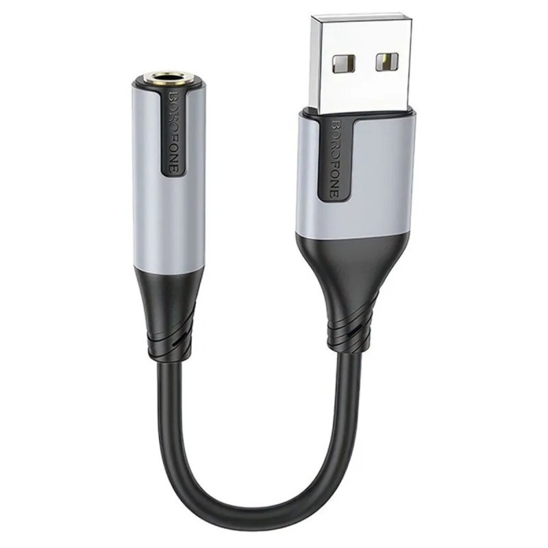 Адаптер BOROFONE BV19 Creator external sound card USB to 3.5mm Black (6941991108358)
