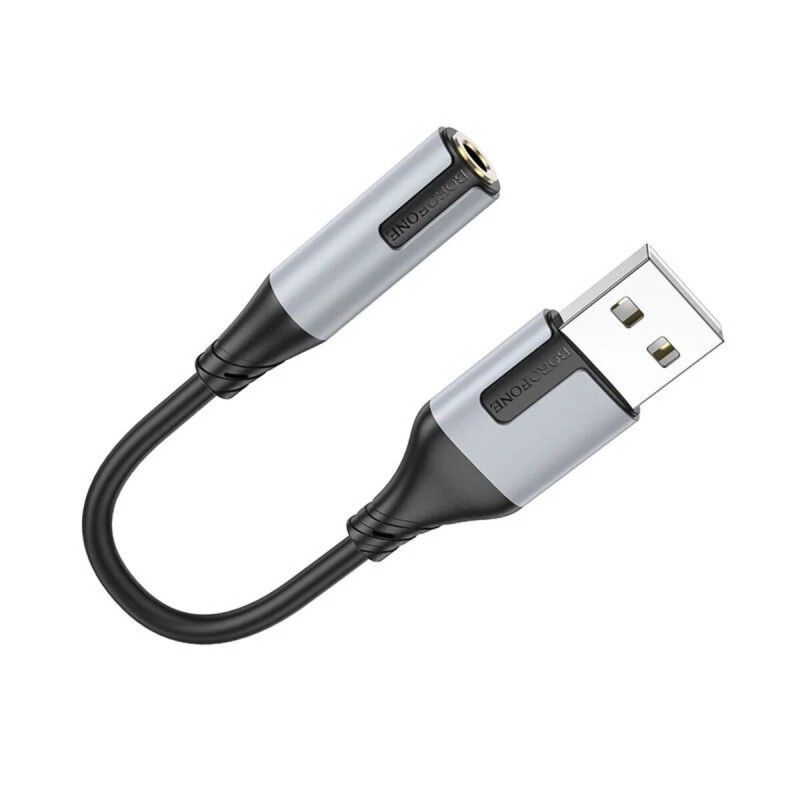 Адаптер BOROFONE BV19 Creator external sound card USB to 3.5mm Black (6941991108358)