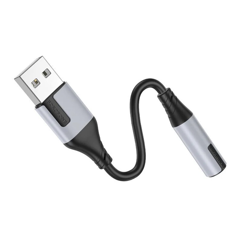 Адаптер BOROFONE BV19 Creator external sound card USB to 3.5mm Black (6941991108358)