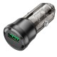 Автомобільний зарядний пристрій BOROFONE BZ23 Noble single-port QC3.0 car charger Transparent Black (6941991106903)