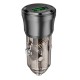 Автомобільний зарядний пристрій BOROFONE BZ23 Noble single-port QC3.0 car charger Transparent Black (6941991106903)
