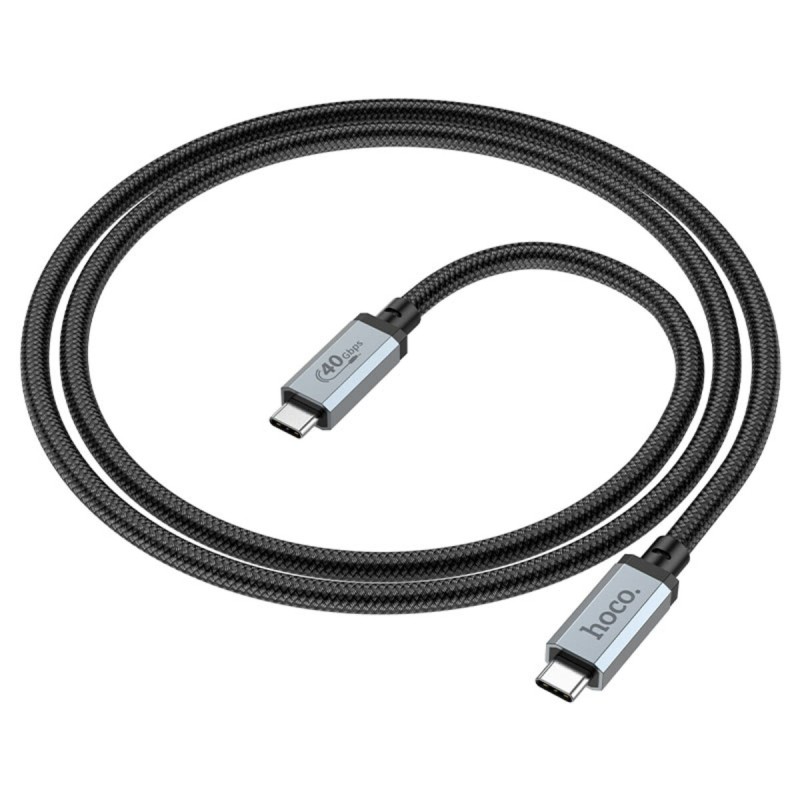 Кабель HOCO US05 USB4 100W HD high speed data cable(L=1M) Black (6931474777362)