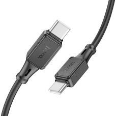 Кабель Hoco X101 Assistant 60W silicone charging data cable Type-C to Type-C Black (6942007604093)