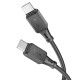 Кабель Hoco X101 Assistant 60W silicone charging data cable Type-C to Type-C Black (6942007604093)