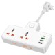 Мережевий подовжувач HOCO AC12 Reise 2-position expansion socket(PD30W/1C3A) (US) White (6942007607087)