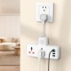 Мережевий подовжувач HOCO AC12 Reise 2-position expansion socket(PD30W/1C3A) (US) White (6942007607087)