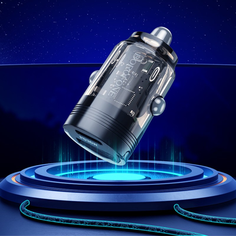 Автомобільний зарядний пристрій BOROFONE BZ29A Talented PD36W+QC3.0 car charger Black (6941991108778)