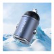 Автомобільний зарядний пристрій Usams US-CC206 C38 PD30W A+C Dual Ports Fast Charging Invisible Ring Car Charger tarnish (CC206CC01)